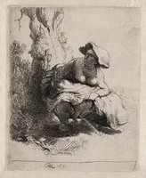 KG 03755
<br/>
Waterende vrouw ( B 191 )
<br/>
<em>Rembrandt (1606-1669)</em>
